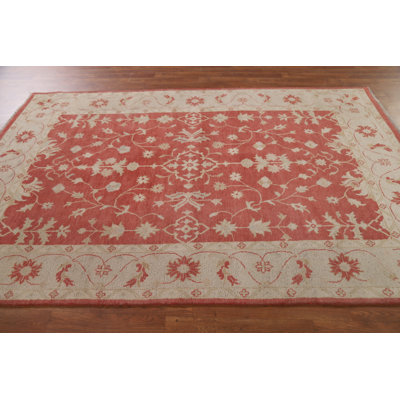 Tapis floral à motif oriental Oushak 5 x 8