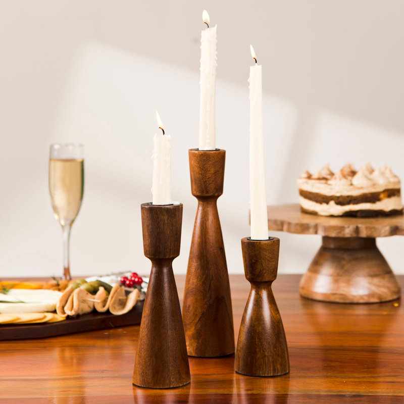  Hearth Taper Candlestick, 10.75" H x 3" W x 3" D