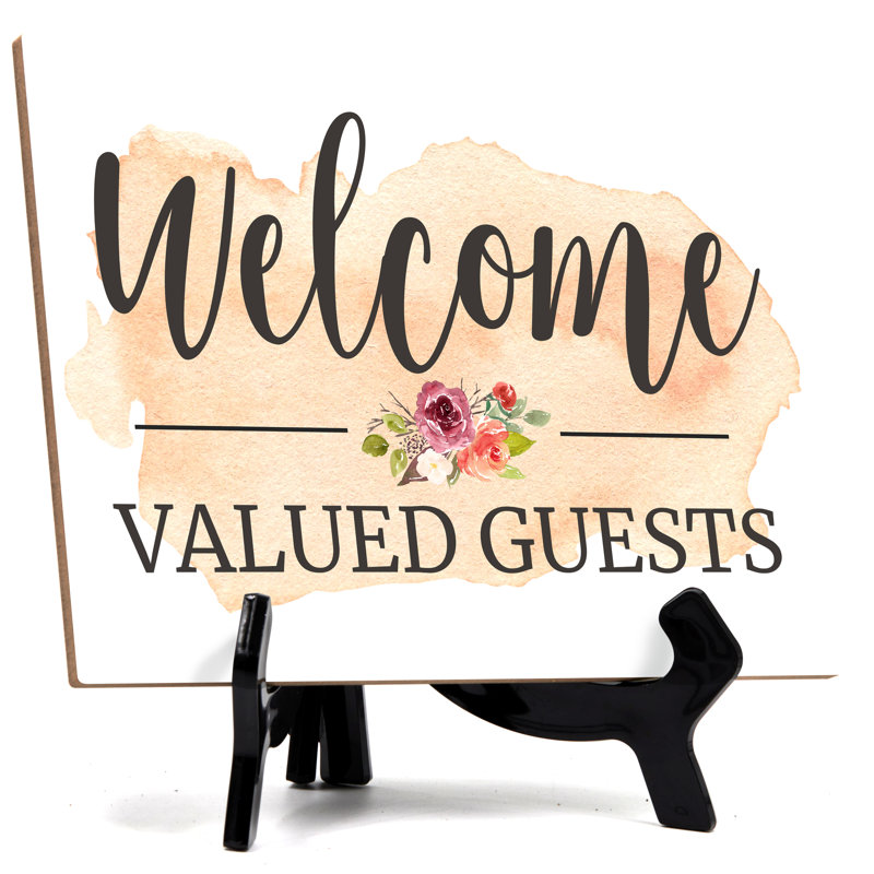Welcome Valued Guests Table Sign