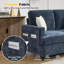 Compact Two-Person Soft Velvet Chenille Sofa Bed Without Footrest-676940143