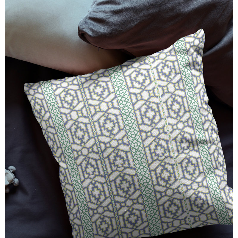  Housse de coussin carré et insert, H 26 po x l 26 po, Fermeture éclair, Rouge / Vert