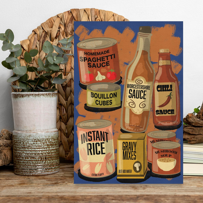 Kitchen Classic Colorful Retro Wall Art Print by Nicholas - Wrapped Canvas Print, 45.72cm H x 30.48cm W