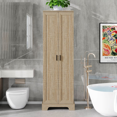 Laurah Storage Cabinet with Two Doors for Bathroom, Office,Bathroom Storage Cabinet with Adjustable Shelf,MDF Board