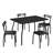 Cascade 4 - Person Four Leg Dining Set