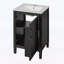 Meuble-lavabo de 20 pouces avec lavabo, porte à fermeture en douceur et tablette réglable en forme de U pour les petites salles de bain-550725395