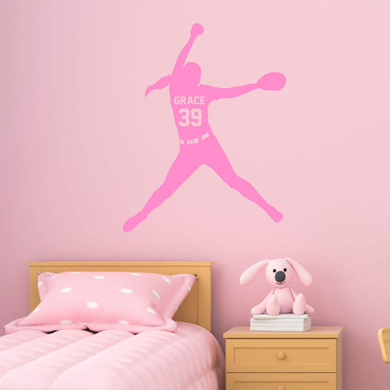 Wall Decal, Pink, 30" H x 23" W, Yes
