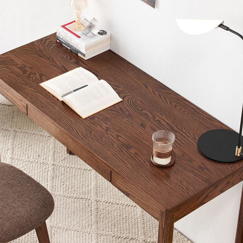 Black Walnut Color Rectangular Solid Wood desks, 29.92" H x 41.34" W x 19.69" D