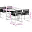 4 - Person Wicker Patio Dining Set with Rectangular Table-100243366