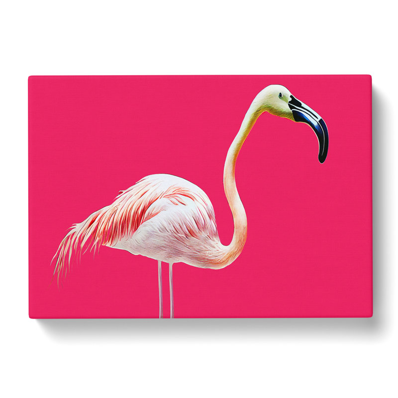 Tranquil Flamingo - Wrapped Canvas, 35cm H x 50cm W x 3cm D