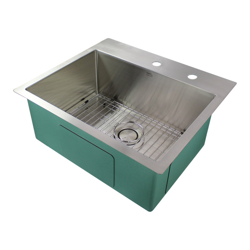 Évier de cuisine à double fixation 25 po x 22 po Diamond, 2 trous (FR2)
