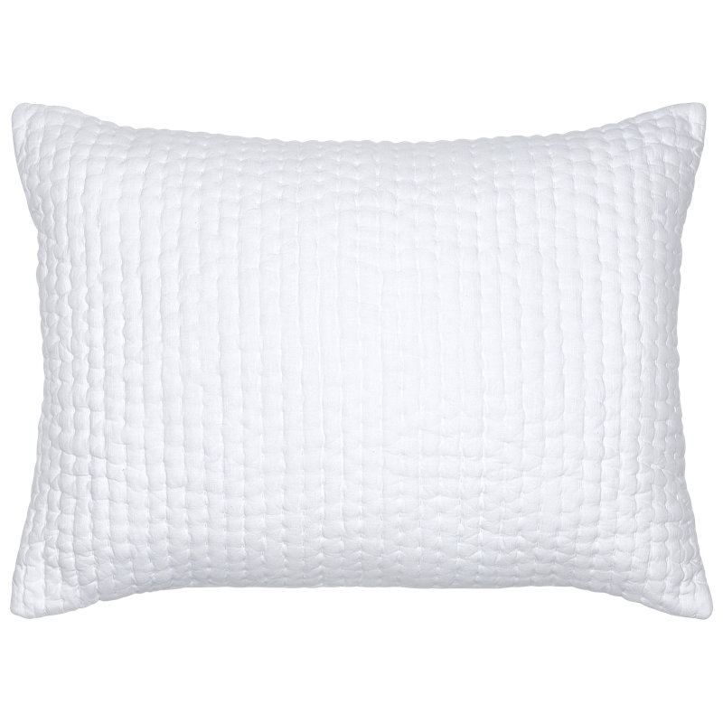 Vivada Solid Color 100% Cotton Sham, White, Standard/Twin