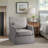Swivel Chair, Bedford Traditional Skirted | 360° Swivel | Slate Gray Polyester