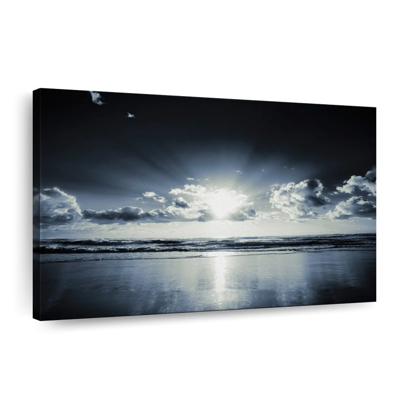 «Dark Beach Sunset», reproduction sur toile, L 8 po x H 12 po