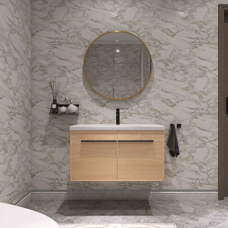 35.46'' Single Bathroom Vanity with Resin Top