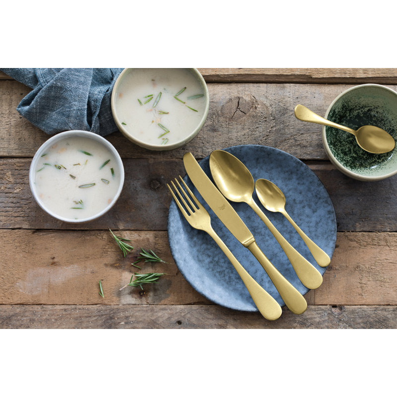 Brescia Serving Set (Fork and Spoon), Gold, 9.83" L x 3" W
