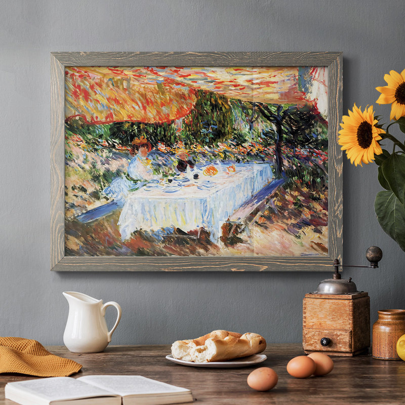 " Luncheon Under The Canopy, 1883 ", Grey, 26" H x 38" W x 1.5" D