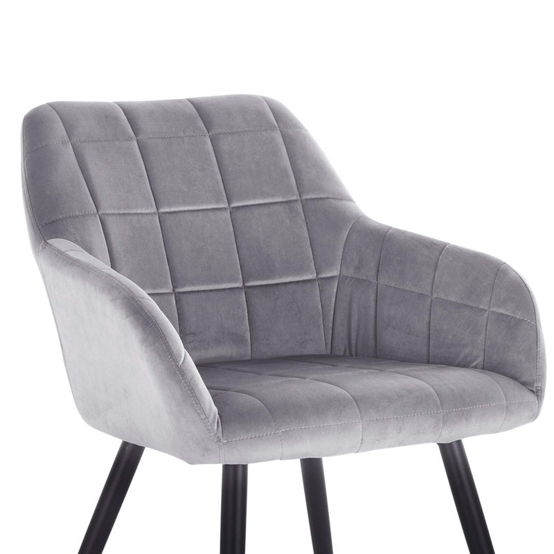 Palumbo Upholstered Dining Chair, Black, Grey