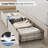 Upholstered Storage Bed with 2 Drawers and Storage Headboard -2074587206-2074587203