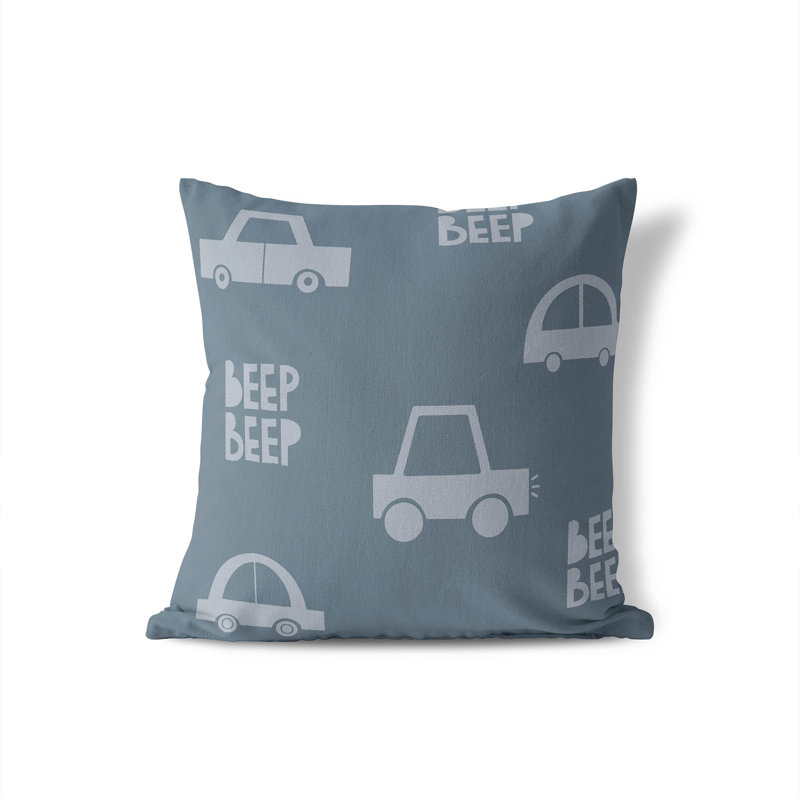 Coussin Beep, Bleu, H 26 po x l 26 po