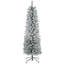 Arbre de Noël artificiel 6 pi avec 329 pointes enneigées, base en métal, arbre de Noël réaliste
