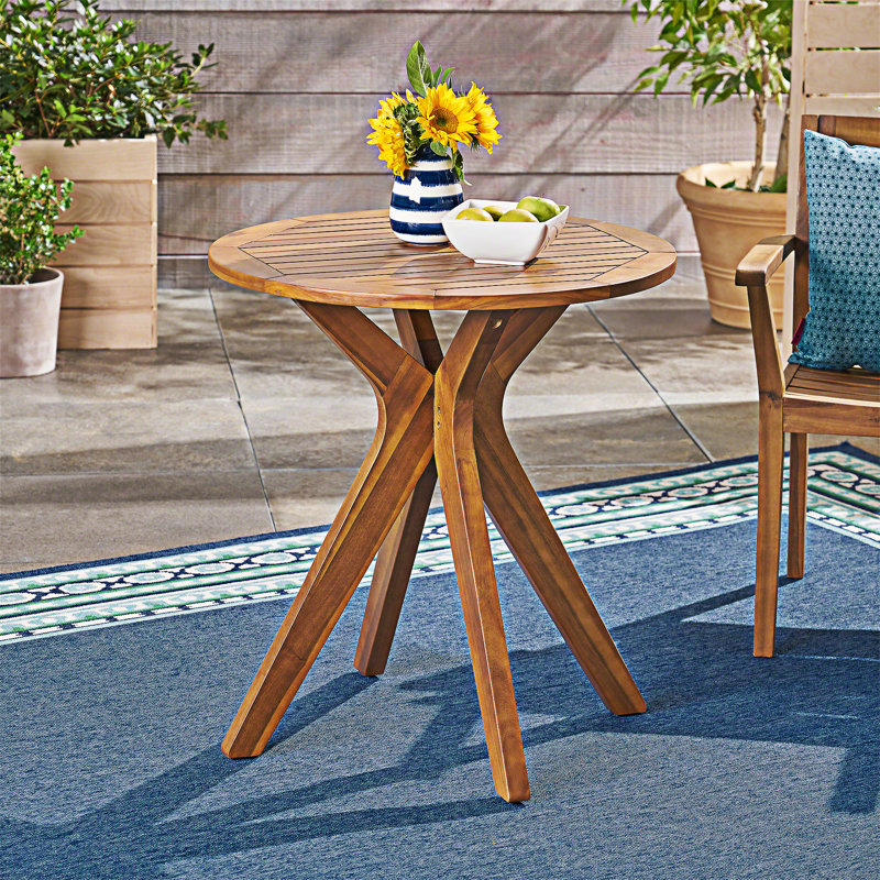 Table d'appoint d'extérieur, Teck