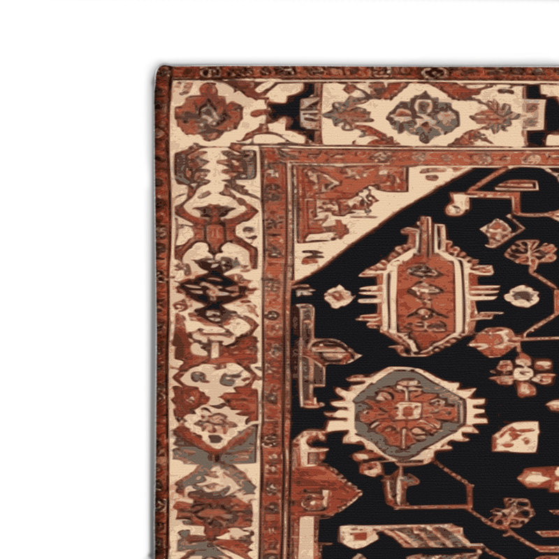 Tapis turc intérieur et extérieur brun, Rectangulaire 8 pi x 10 pi