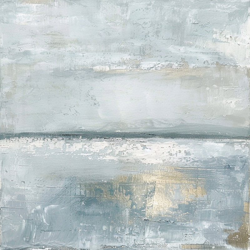 «Blue Stillness», art mural sur toile tendue, L 20 po x H 20 po x P 1,5 po