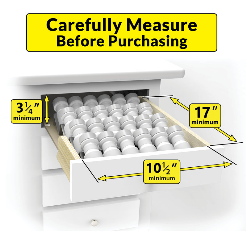 Medium Silver Metallic 4-Tier Spice Drawer Organizer