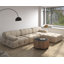 Canapé modulaire et chaise longue en velours réversible en L de 104 po avec repose-pieds Jesse-1982501445
