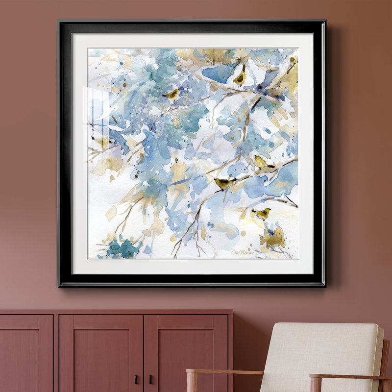 Topaz Spring II - peinture encadrée, H 30,5 po x l 30,5 po x P 1,5 po, Papier encadré noir