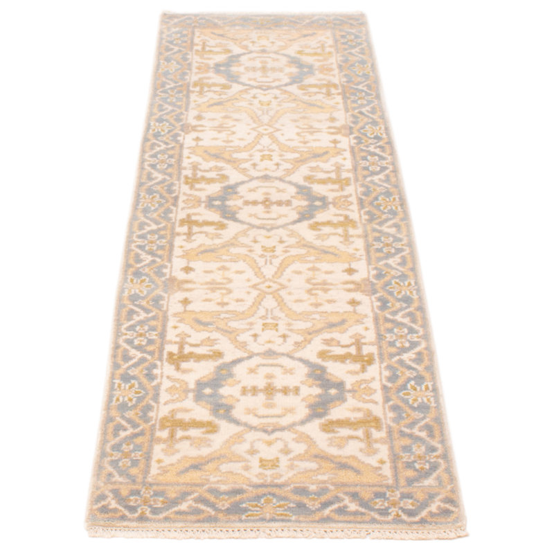 One-of-a-Kind 2'6" X 8'3" New Age Runner Wool Area Rug in Ivory