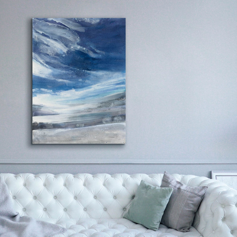 «The Lake» par Albena Hristova, art mural sur toile, H 54 po x l 40 po x P 1,5 po
