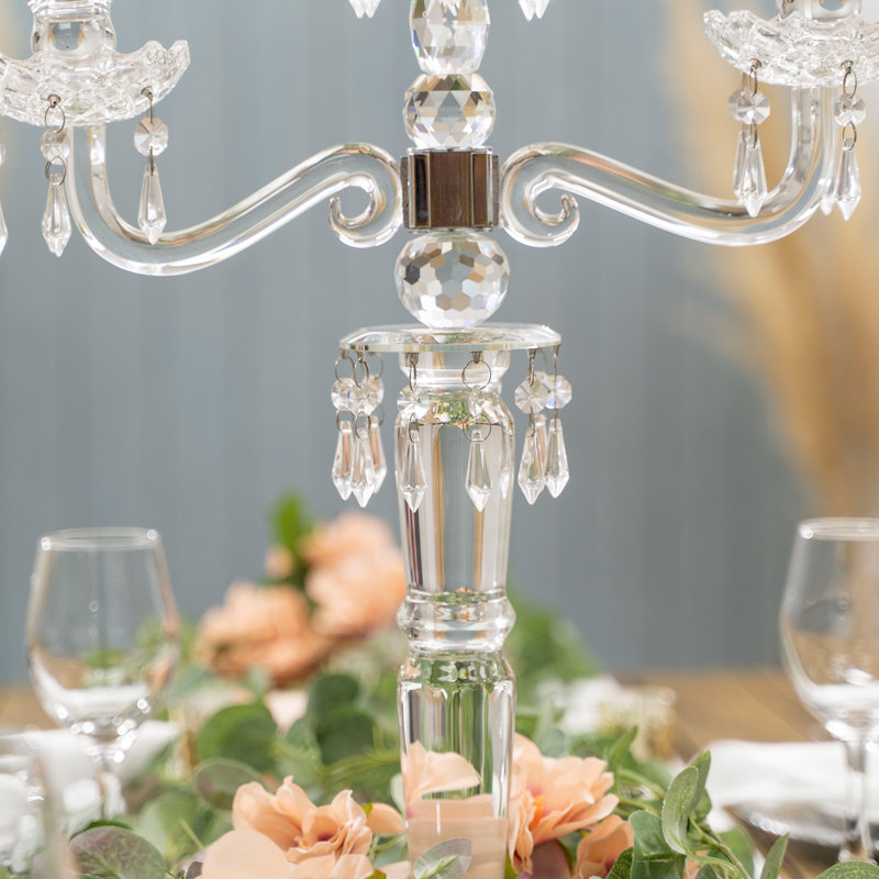31'' H Crystal Floor Candelabra