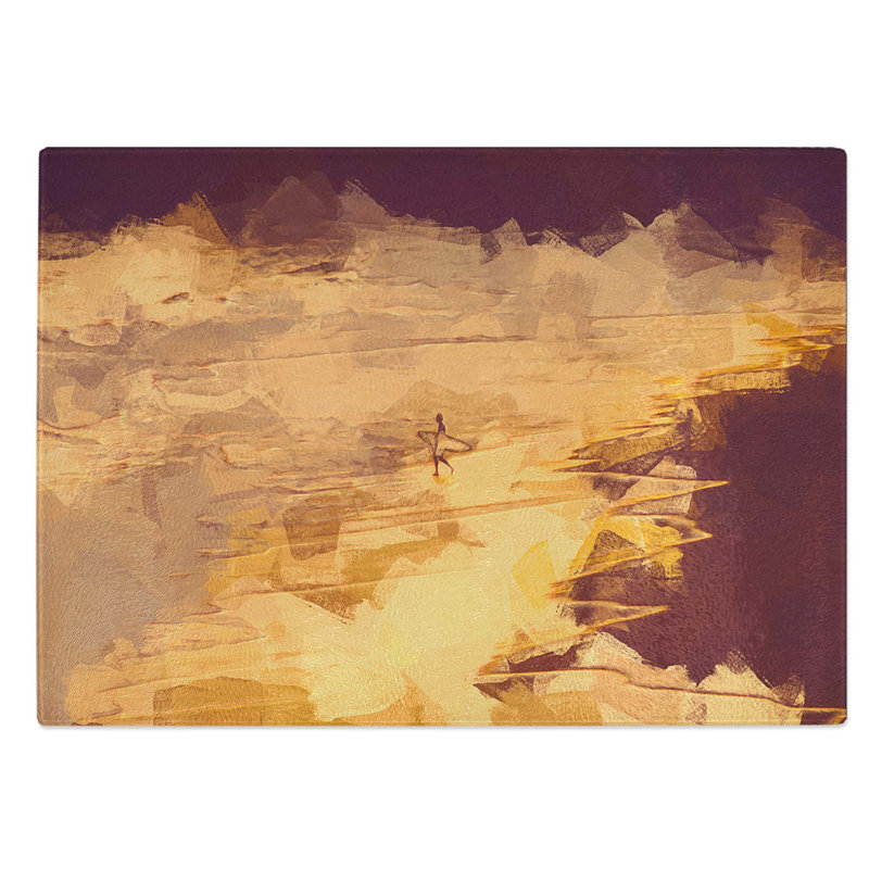 Glass Heading into The Surf in Abstract Chopping Board, 39 cm W x 28.5 cm L