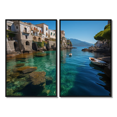 Italie, charmes de la côte d'Amalfi - art mural traditionnel