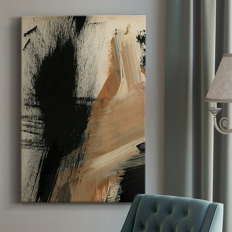 «Baked Paintstrokes I», toile tendue avec châssis de qualité supérieure - prête à être accrochée, H 12 po x l 8 po x P 1 po