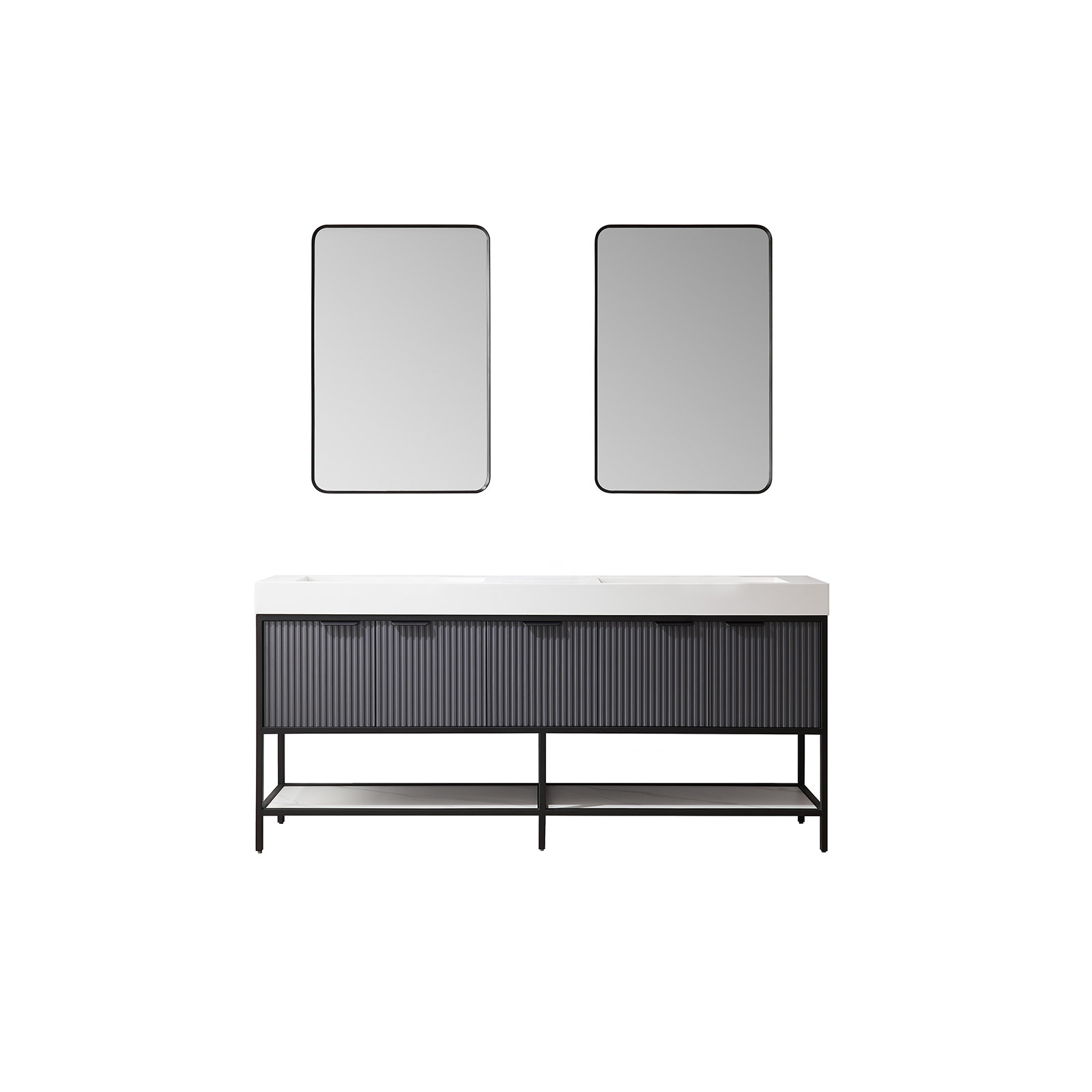 Avonmore 71.7'' Double Bathroom Vanity, Gray