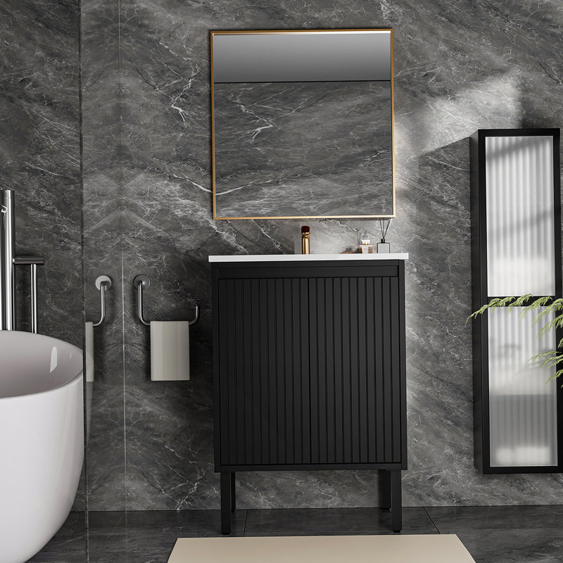 Meuble-lavabo 24 po sans lavabo, Noir