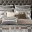 Édredon pour grand lit de style couette 8 pièces en taupe, motif géométrique multicolore, coussins de luxe, housse amovible et design pour un sommeil réparateur à long terme-121325213