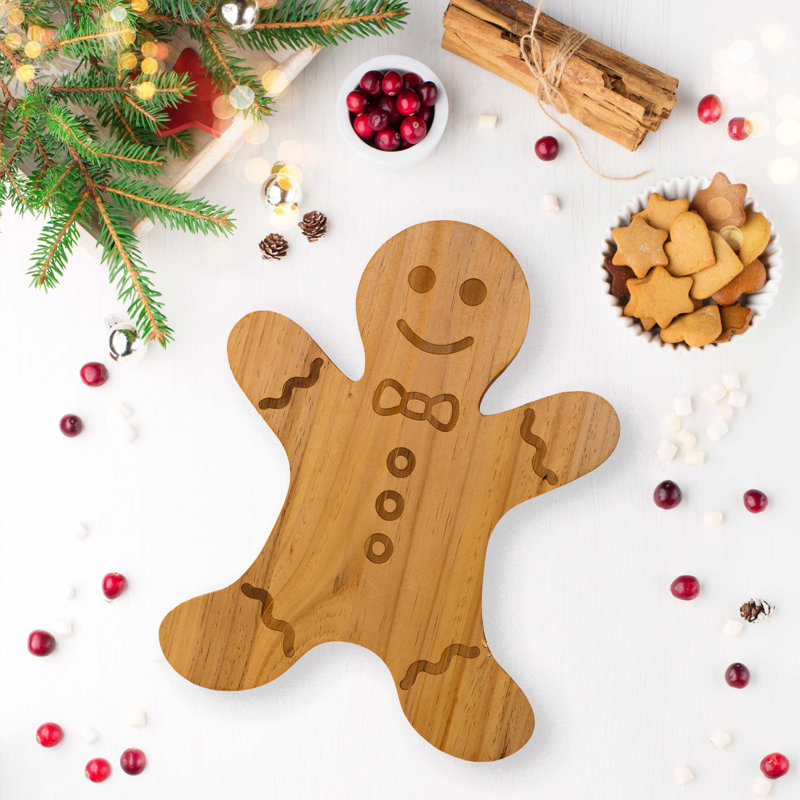 Planche de bois de pin Gingerbread Man - 15 po x 11,5 po