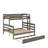Convertible Bunk Bed With Trundle, Separates Into 3 Beds, Sturdy Wood Ladder & Guardrails-1337728480