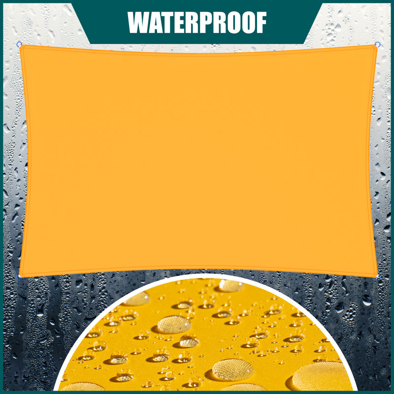 Royal Shade Custom Square Waterproof Sun Shade Sail, 10 ft. x 10 ft., Yellow
