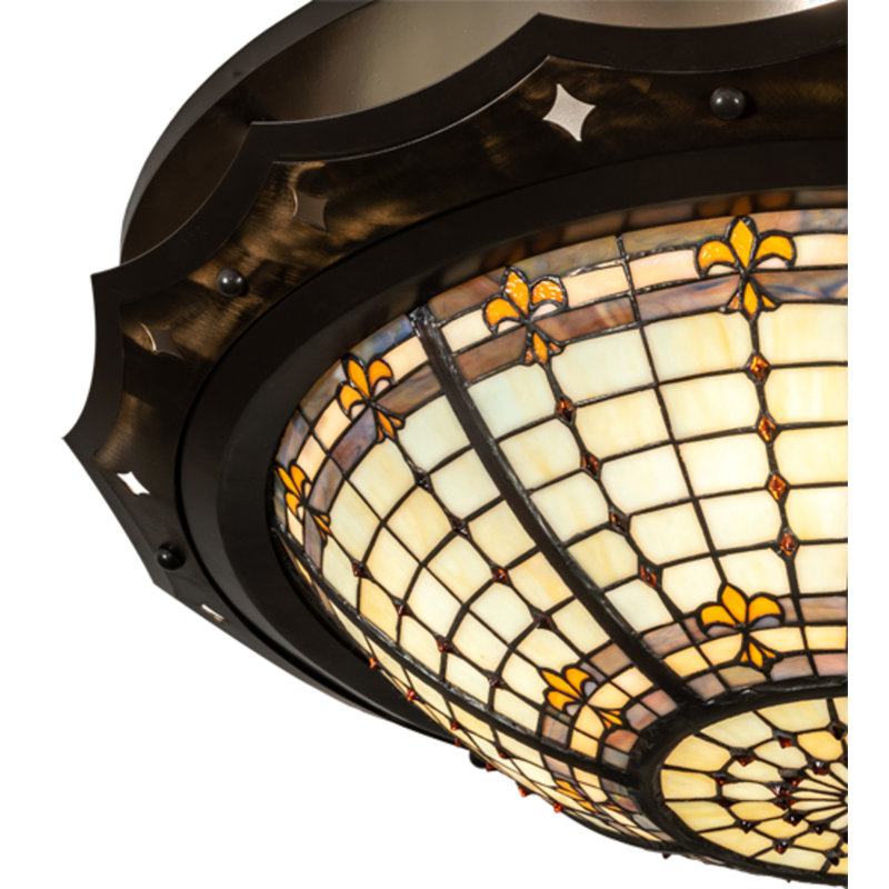 Fleur-de-Lite 4 - Light Semi Flush Mount