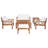 Petoskey Acacia 5 - Person Patio Conversation Set with Cushions-29965491-29965488