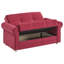 Causeuse convertible avec rangement Primenest Liora, bourgogne-813342658
