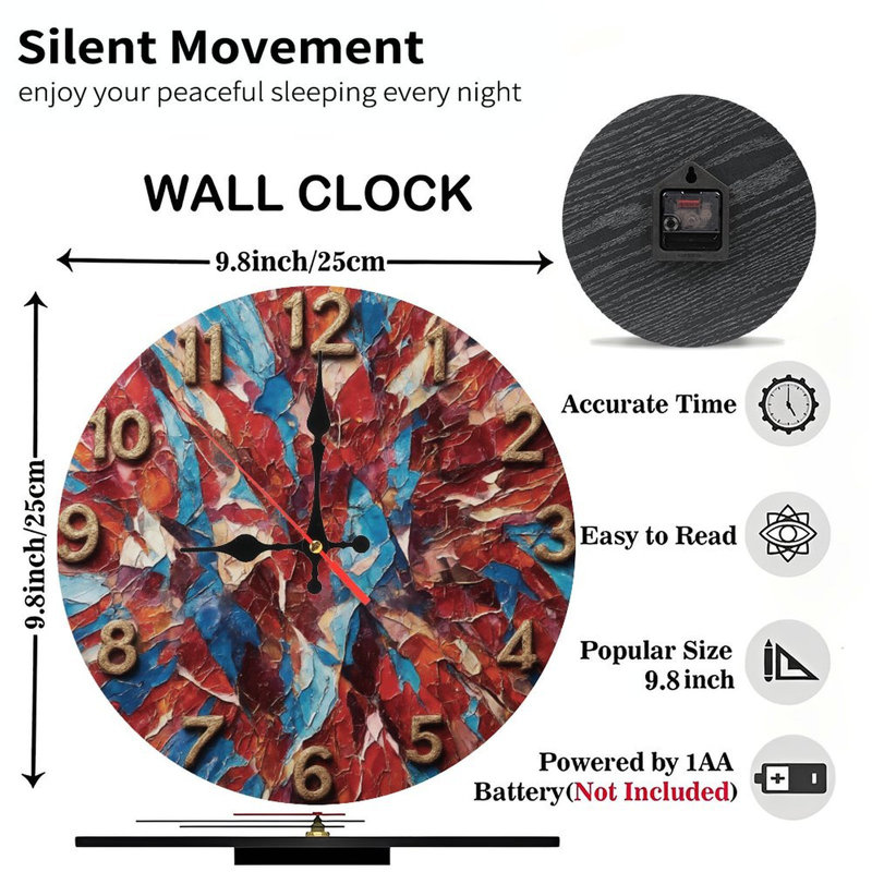 Horloge de peinture craquelée