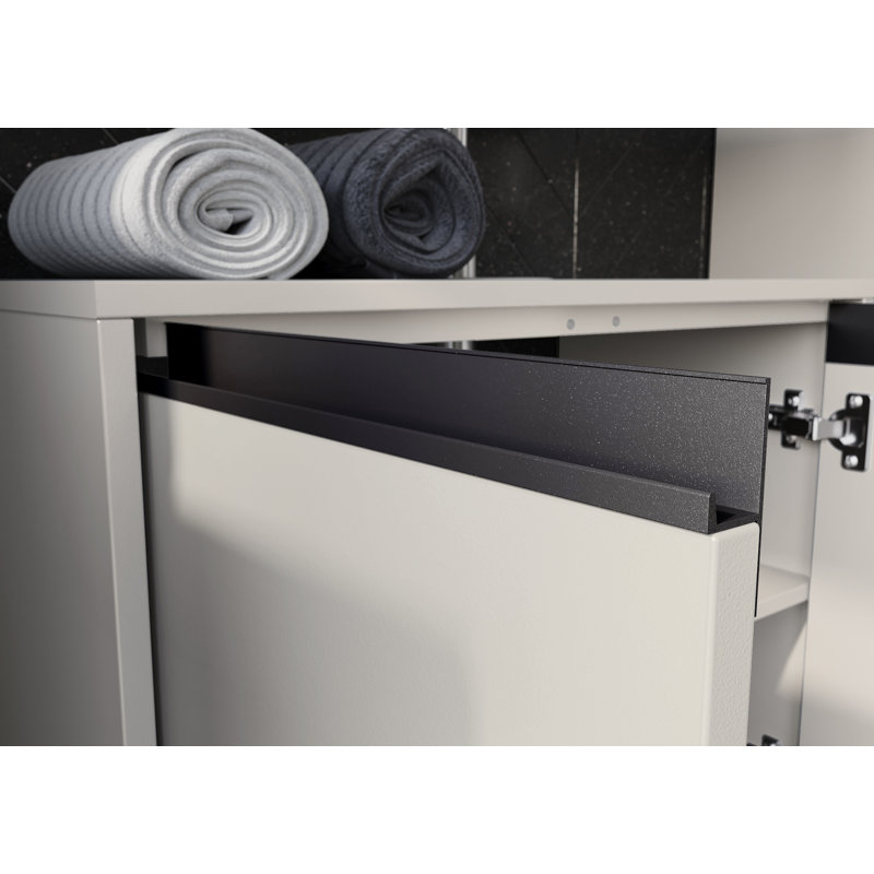 Carratelli 63cm Single Bathroom Vanity Base Only, Stone grey