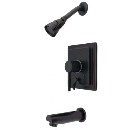 Robinet de baignoire et de douche à contrôle de volume avec valve brute South Beach, Bronze huilé