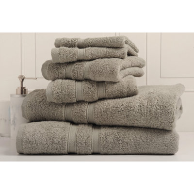 6 Piece Zero Twist Standard Cotton Towel Set