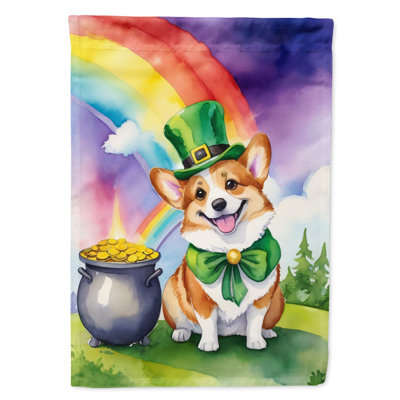 Double Sided 40'' H x 28'' W Polyester St Patrick's Day House Flag